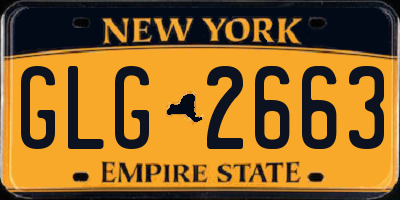 NY license plate GLG2663