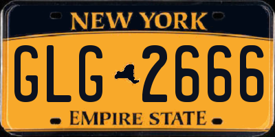 NY license plate GLG2666