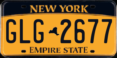 NY license plate GLG2677