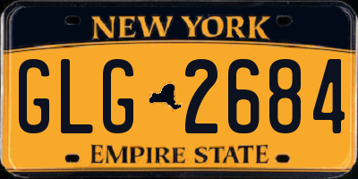 NY license plate GLG2684