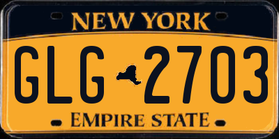 NY license plate GLG2703