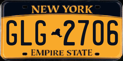 NY license plate GLG2706