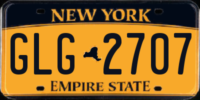 NY license plate GLG2707