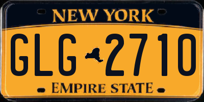 NY license plate GLG2710