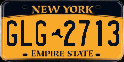 NY license plate GLG2713