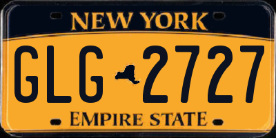 NY license plate GLG2727