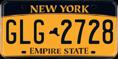 NY license plate GLG2728