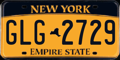 NY license plate GLG2729