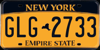 NY license plate GLG2733
