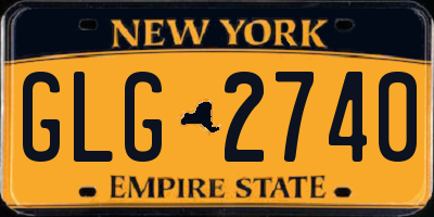NY license plate GLG2740