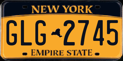 NY license plate GLG2745