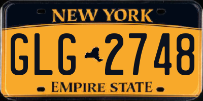 NY license plate GLG2748