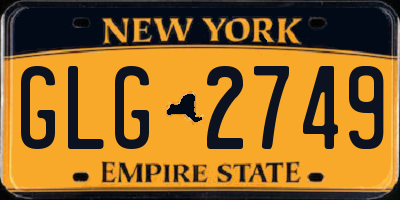 NY license plate GLG2749