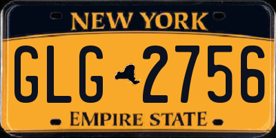 NY license plate GLG2756