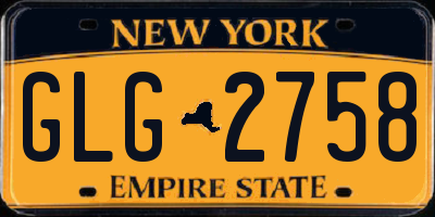 NY license plate GLG2758