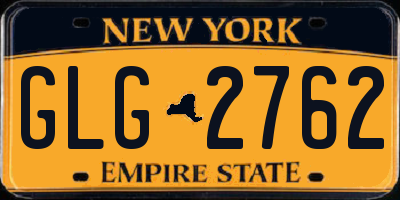 NY license plate GLG2762