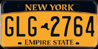 NY license plate GLG2764