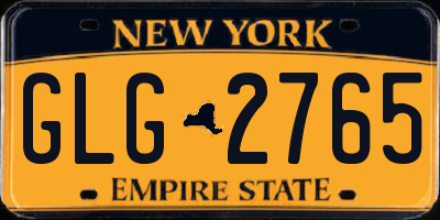 NY license plate GLG2765