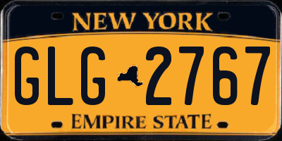 NY license plate GLG2767