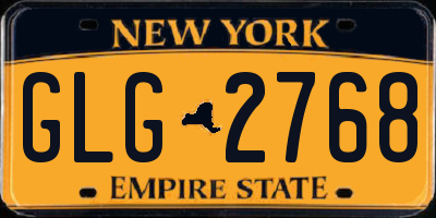 NY license plate GLG2768