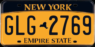 NY license plate GLG2769