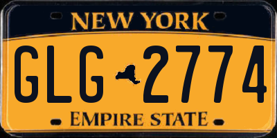 NY license plate GLG2774