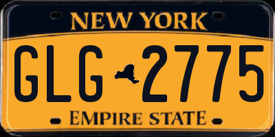 NY license plate GLG2775
