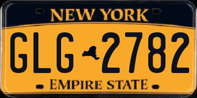 NY license plate GLG2782