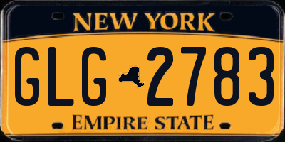 NY license plate GLG2783