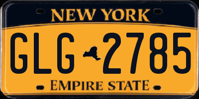 NY license plate GLG2785