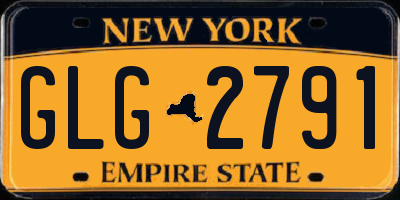 NY license plate GLG2791