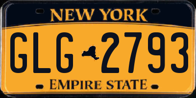 NY license plate GLG2793