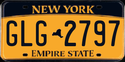 NY license plate GLG2797