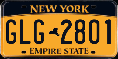 NY license plate GLG2801