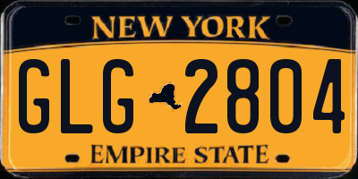 NY license plate GLG2804