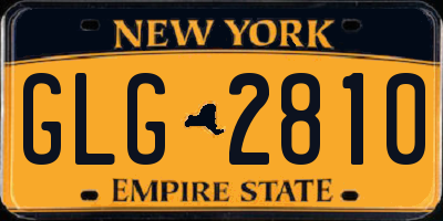 NY license plate GLG2810