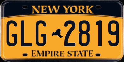 NY license plate GLG2819