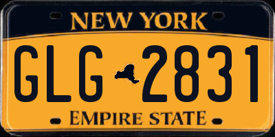 NY license plate GLG2831
