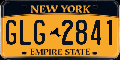 NY license plate GLG2841