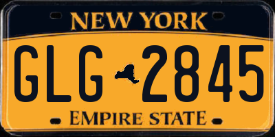 NY license plate GLG2845