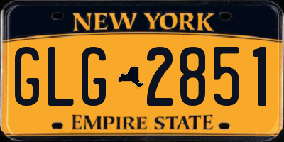 NY license plate GLG2851