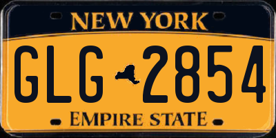 NY license plate GLG2854