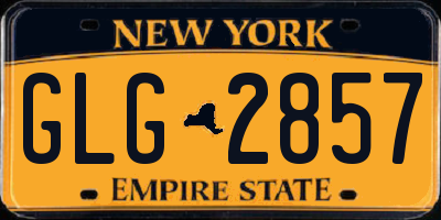 NY license plate GLG2857