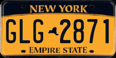 NY license plate GLG2871