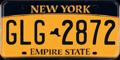 NY license plate GLG2872