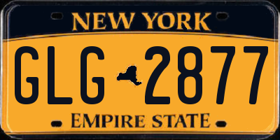 NY license plate GLG2877