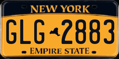 NY license plate GLG2883