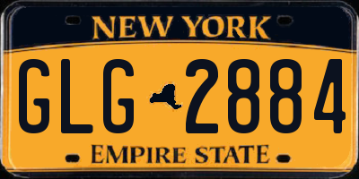 NY license plate GLG2884