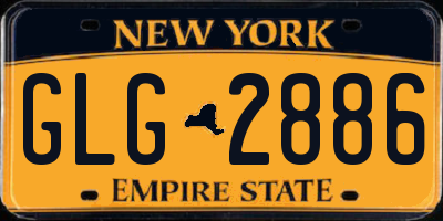 NY license plate GLG2886