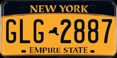 NY license plate GLG2887